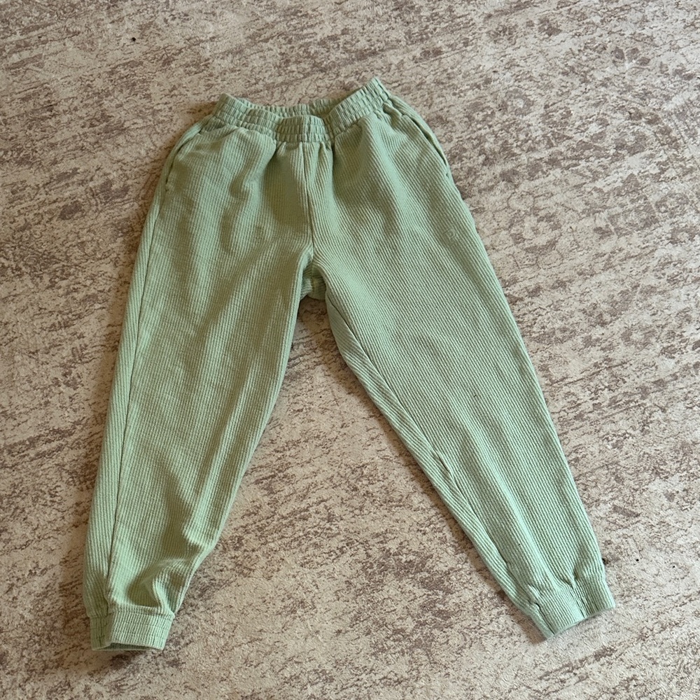 PINK Victoria's Secret Mint Green Ribbed Joggers
